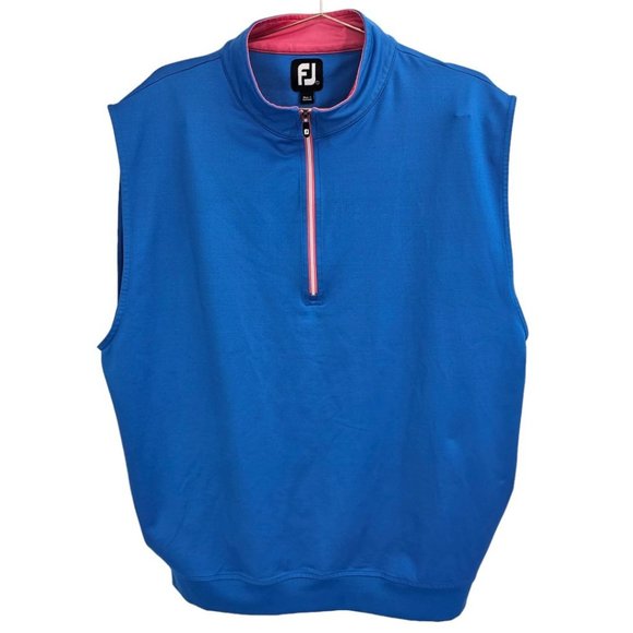 FootJoy Other - FootJoy Men's Performance Half Zip Vest Blue Pink L